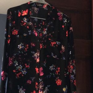 Express Tops - Express Button down Top with flower designs Express Tops - Express Button down Top with flower designs